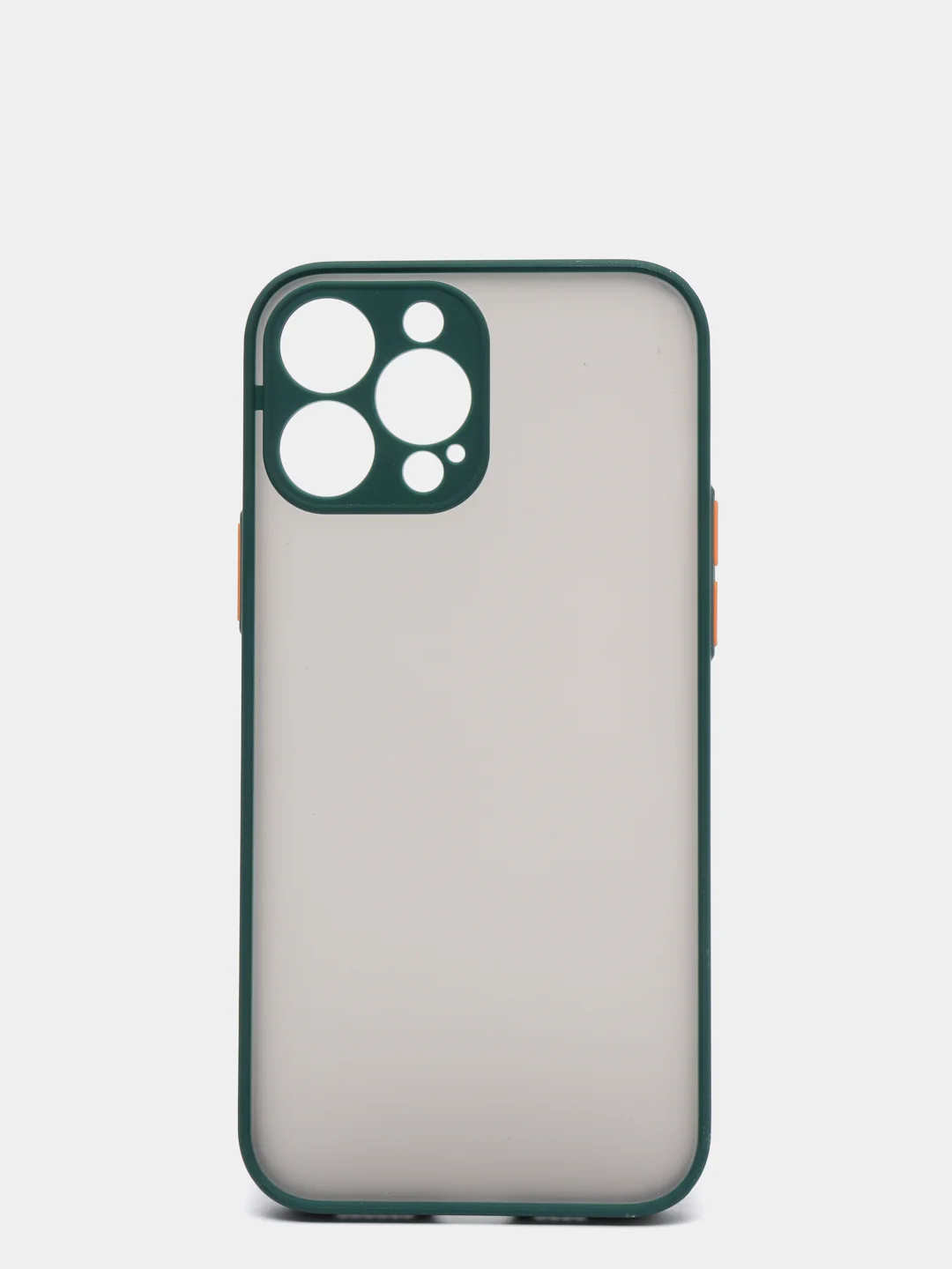 Тёмно-зелёный чехол для Apple iPhone 13 / iPhone 13 Pro / iPhone 13 Pro Max с цветными кнопками