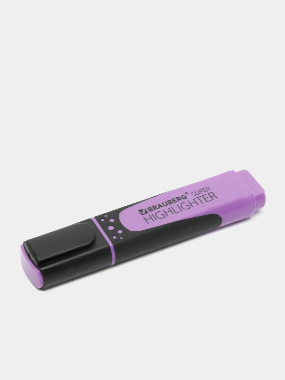 Фиолетовый текстовыделитель BRAUBERG SUPER, 1 шт., прорезиненный корпус, линия 1-5 мм, цвета 6 видов