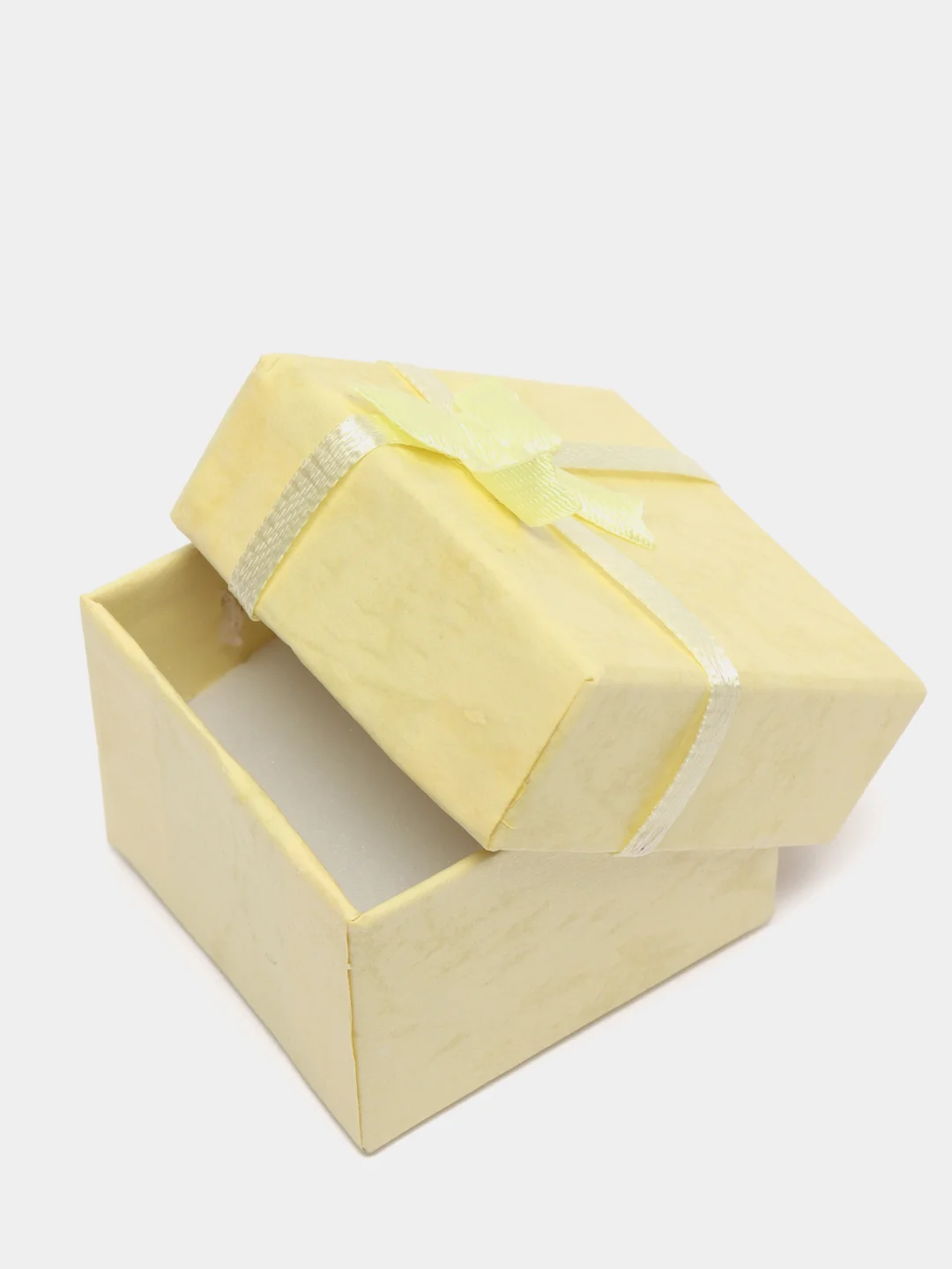 Лимонный коробка подарочная для колец и украшений/ коробочка 4*4*3 см шкатулка