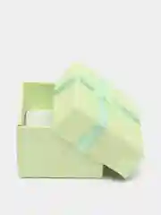Мятный коробка подарочная для колец и украшений/ коробочка 4*4*3 см шкатулка
