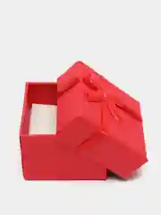 Алый коробка подарочная для колец и украшений/ коробочка 4*4*3 см шкатулка