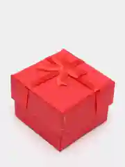 Алый коробка подарочная для колец и украшений/ коробочка 4*4*3 см шкатулка