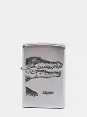 Зажигалка бензиновая Zippo 200 Alligator серебристая матовая (покрытие Brushed Chrome)