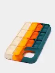 Тёмно-бирюзовый силиконовый чехол iPhone 11, Поп Ит