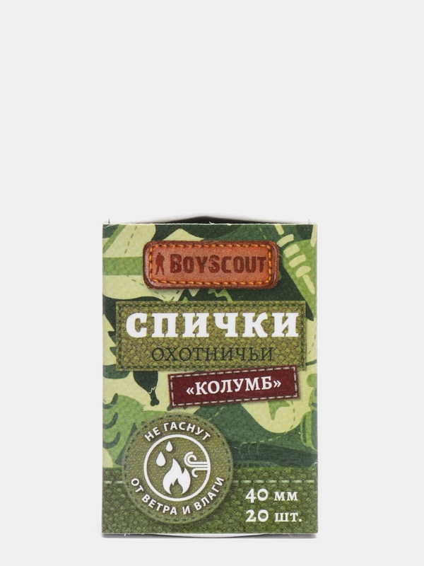Спички Костровые Колумб 40мм (20шт.) влаго-ветростойкие