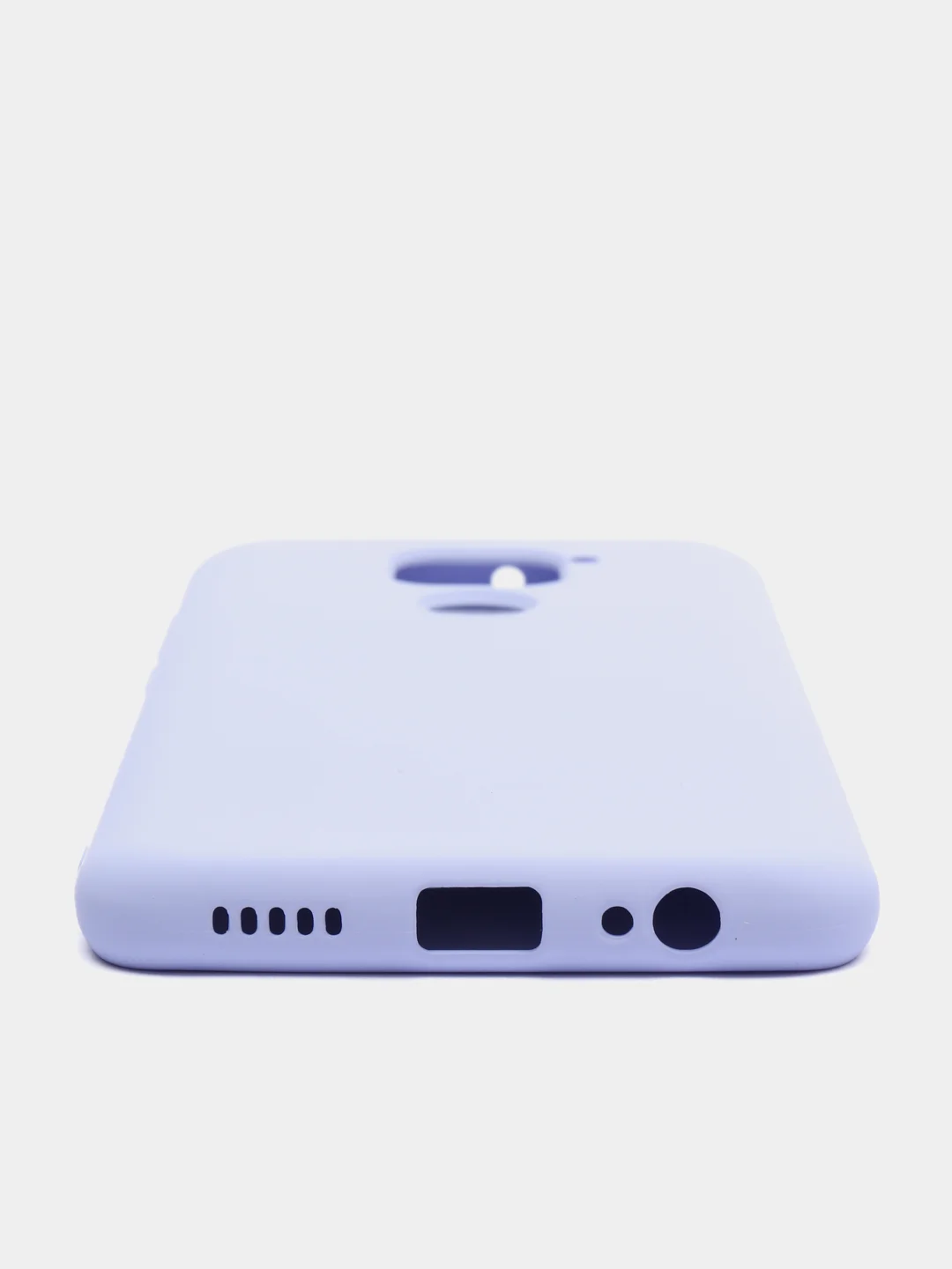Лавандовый чехол Xiaomi Redmi Note 9, Редми Нот 9 силиконовый, с закрытым низом и бархатом внутри