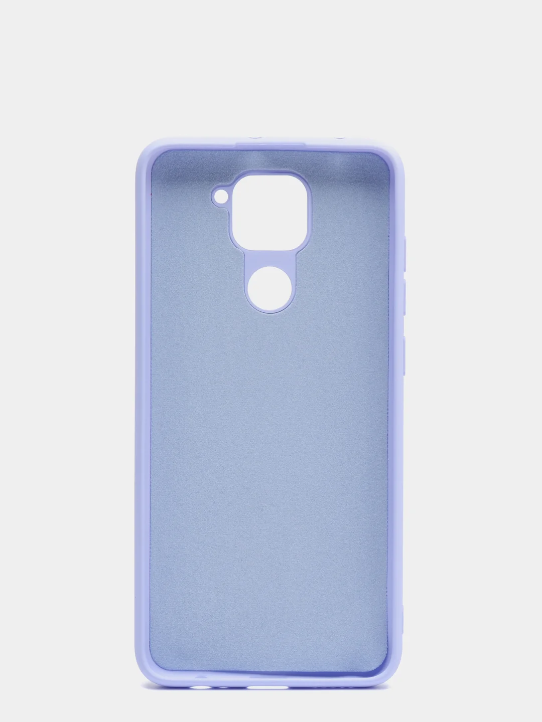 Лавандовый чехол Xiaomi Redmi Note 9, Редми Нот 9 силиконовый, с закрытым низом и бархатом внутри