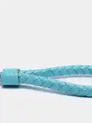 Белый брелок кожаный петличка