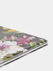 Зеленый обложка на паспорт, с принтом "Цветы"
