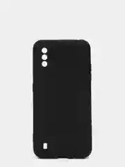 Черный чехол Samsung Galaxy A01 / M01, Галакси А01 / М01 чехол силиконовый рифленый