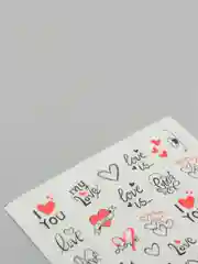 Наклейки для ногтей, слайдеры, стикеры, для ногтей (водные) - Kisses D0140