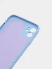 Голубой чехол для iPhone 11, 12 с бархатной подкладкой с картинкой / рисунком