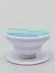 Голубой попсокет Popsocket, акрил подставка держатель телефона наушников Яркие краски золото волны