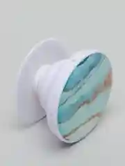 Голубой попсокет Popsocket, акрил подставка держатель телефона наушников Яркие краски золото волны