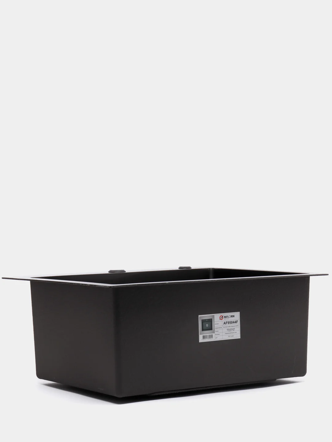 Мойка кухонная AFLORN AF95044F, врезная, S=3,0 и 0,8 мм, 50х44х22 см, сифон, графит