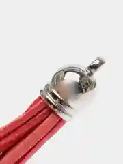 Кораллово-розовый кисточки замшевые с серебряным колпачком, 3,8 см