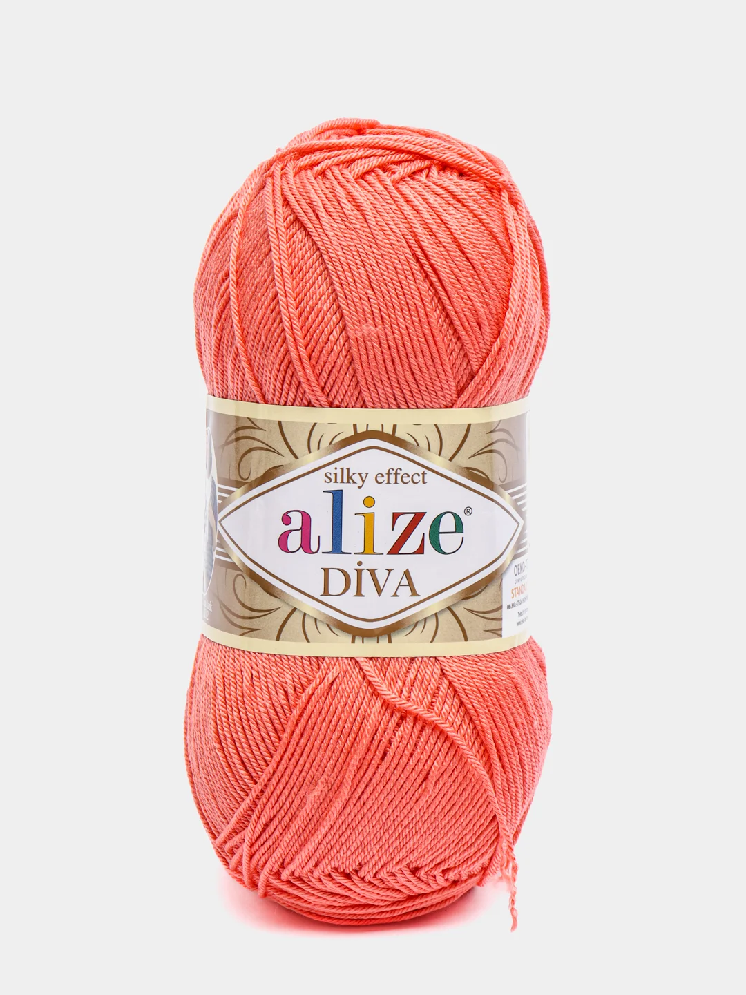 Коралловый меланж пряжа Alize Diva 100% Микрофибра 100г 350м