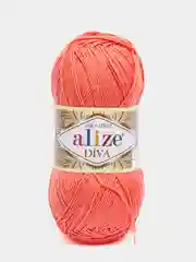 Коралловый меланж пряжа Alize Diva 100% Микрофибра 100г 350м