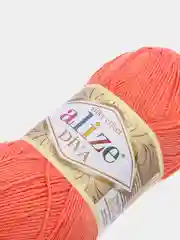 Коралловый меланж пряжа Alize Diva 100% Микрофибра 100г 350м