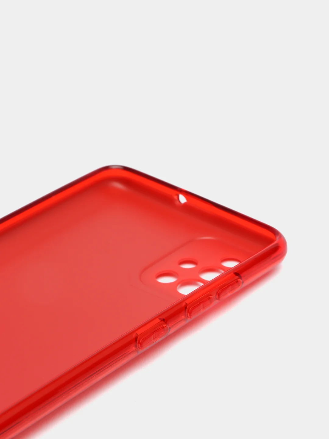 Красный чехол Samsung Galaxy A51, Самсунг Галакси А51 с защитой камеры, блестящий