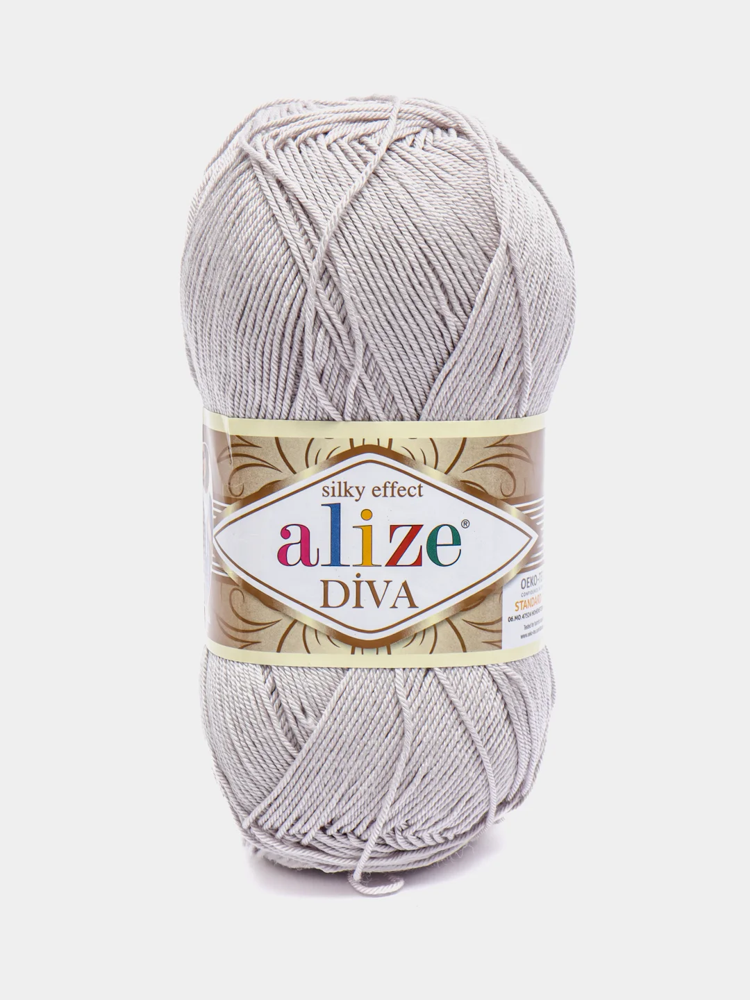 Серебряный пряжа Alize Diva 100% Микрофибра 100г 350м