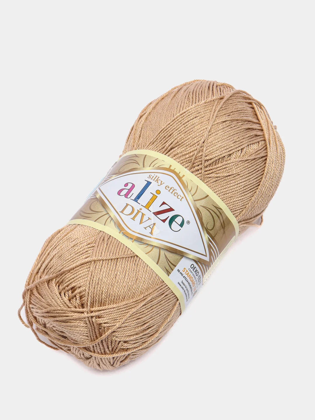 Бежевый меланж пряжа Alize Diva 100% Микрофибра 100г 350м