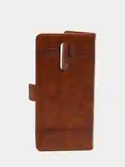Коричневый кожаный PU чехол-книжка для Xiaomi Redmi 9, Редми 9