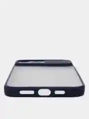 Темно-синий чехол с защитой камеры для iPhone 12  PRO MAX (Матовый Чехол)