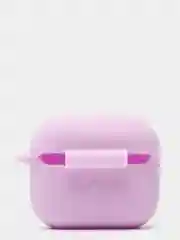 Лавандовый чехол для наушников AirPods 3 силиконовый с карабином и защитой разъема
