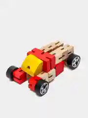 Красный игрушка-головоломка Трансформер деревянный
