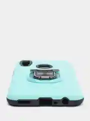 Бирюзовый чехол Huawei P Smart 2019 / Honor 10 Lite, Хонор 10лайт с металлическим кольцом подставкой