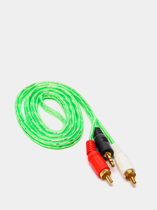 Аудио кабель AUX тюльпаны, 3,5 мм - 2 RCA, 1, 5 метра