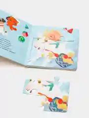 Книга-пазл ХОББИХИТ "Песни и потешки", 12 страниц, картон, 16 х 16 x 2 см