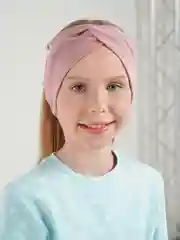Бежевый меланж детская повязка на голову