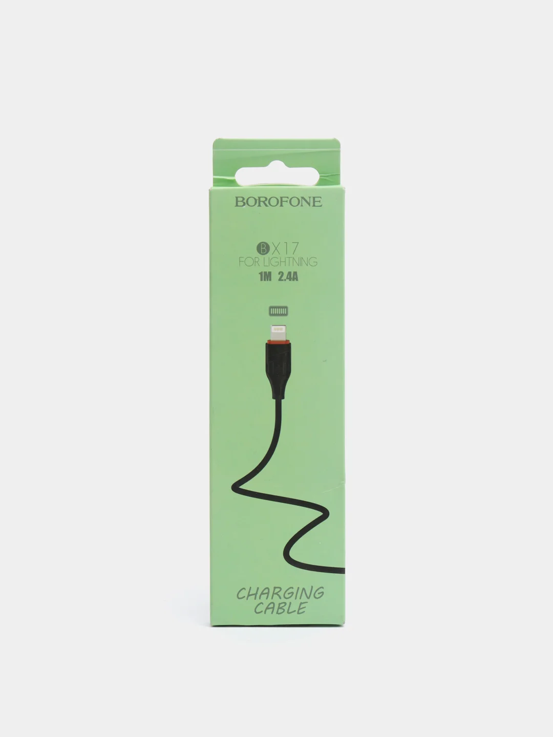 Кабель Lightning (8-pin) Borofone BX17 (1 м, 2.4A) чёрный