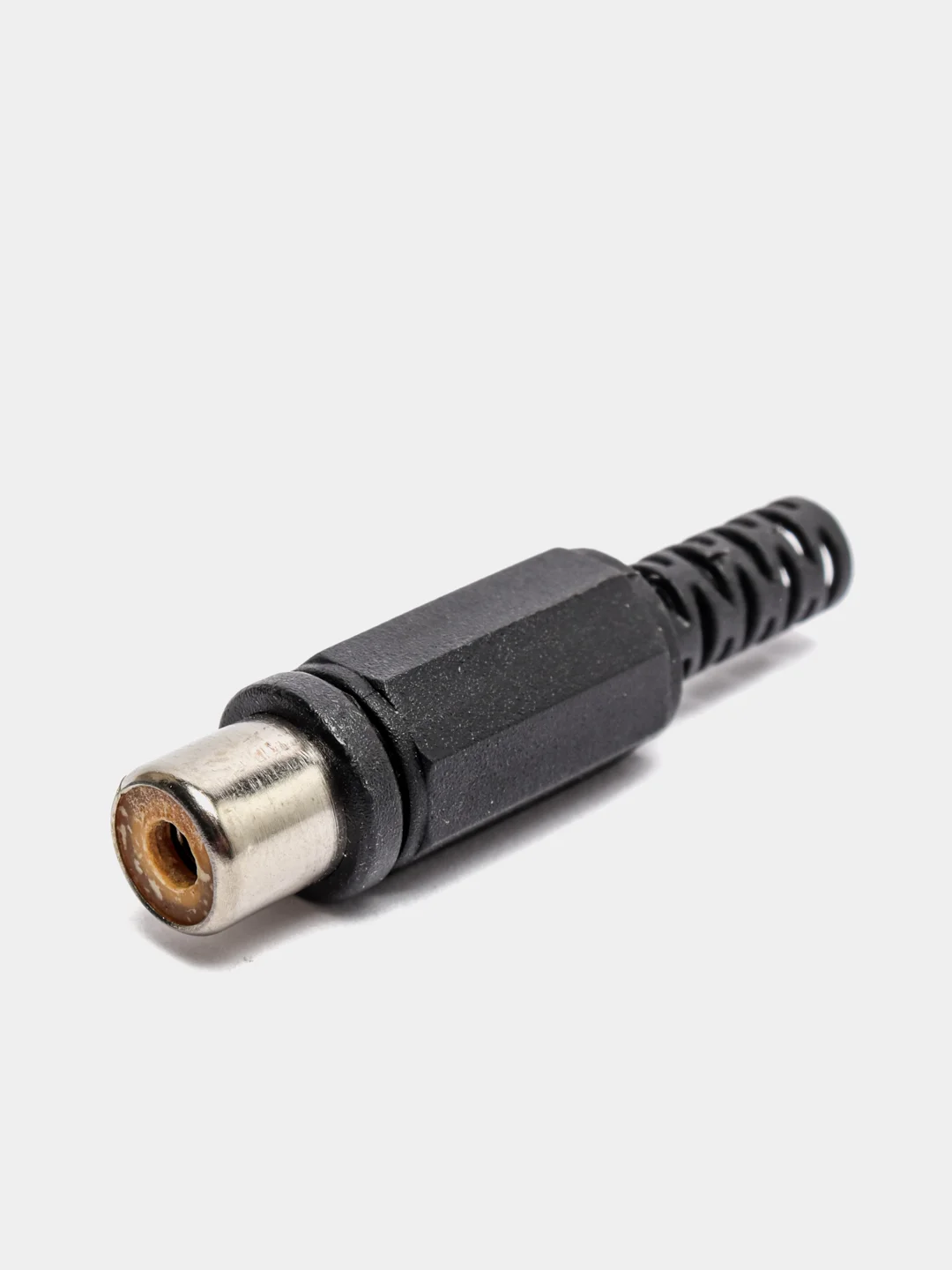 Гнездо на кабель RCA, тюльпан, пластик, черный