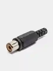 Гнездо на кабель RCA, тюльпан, пластик, черный