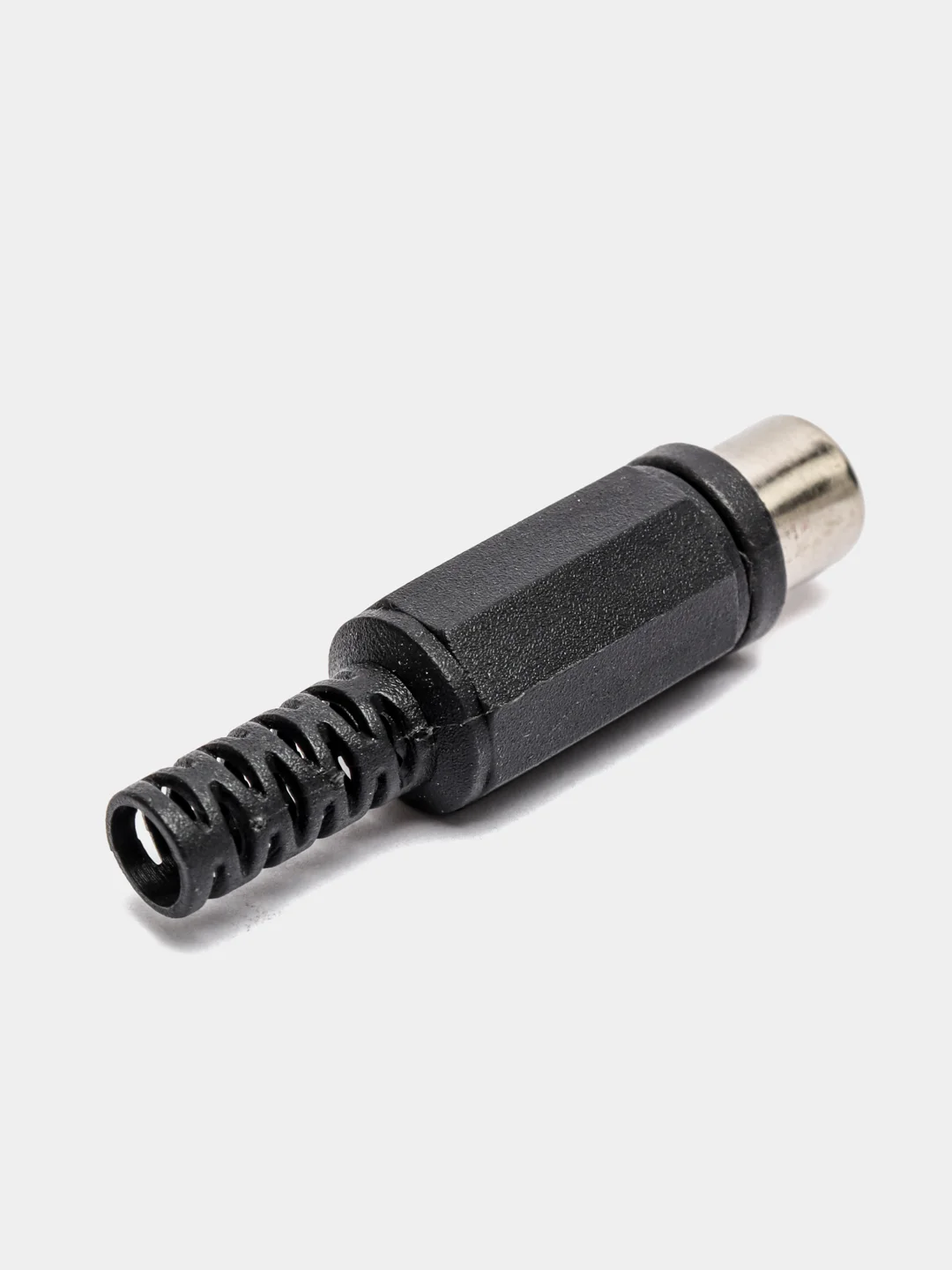 Гнездо на кабель RCA, тюльпан, пластик, черный