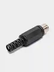Гнездо на кабель RCA, тюльпан, пластик, черный