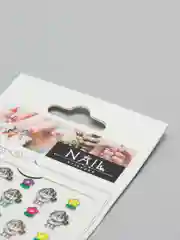 Голубой наклейки-слайдеры для дизайна ногтей и маникюра, "Hello kitty"