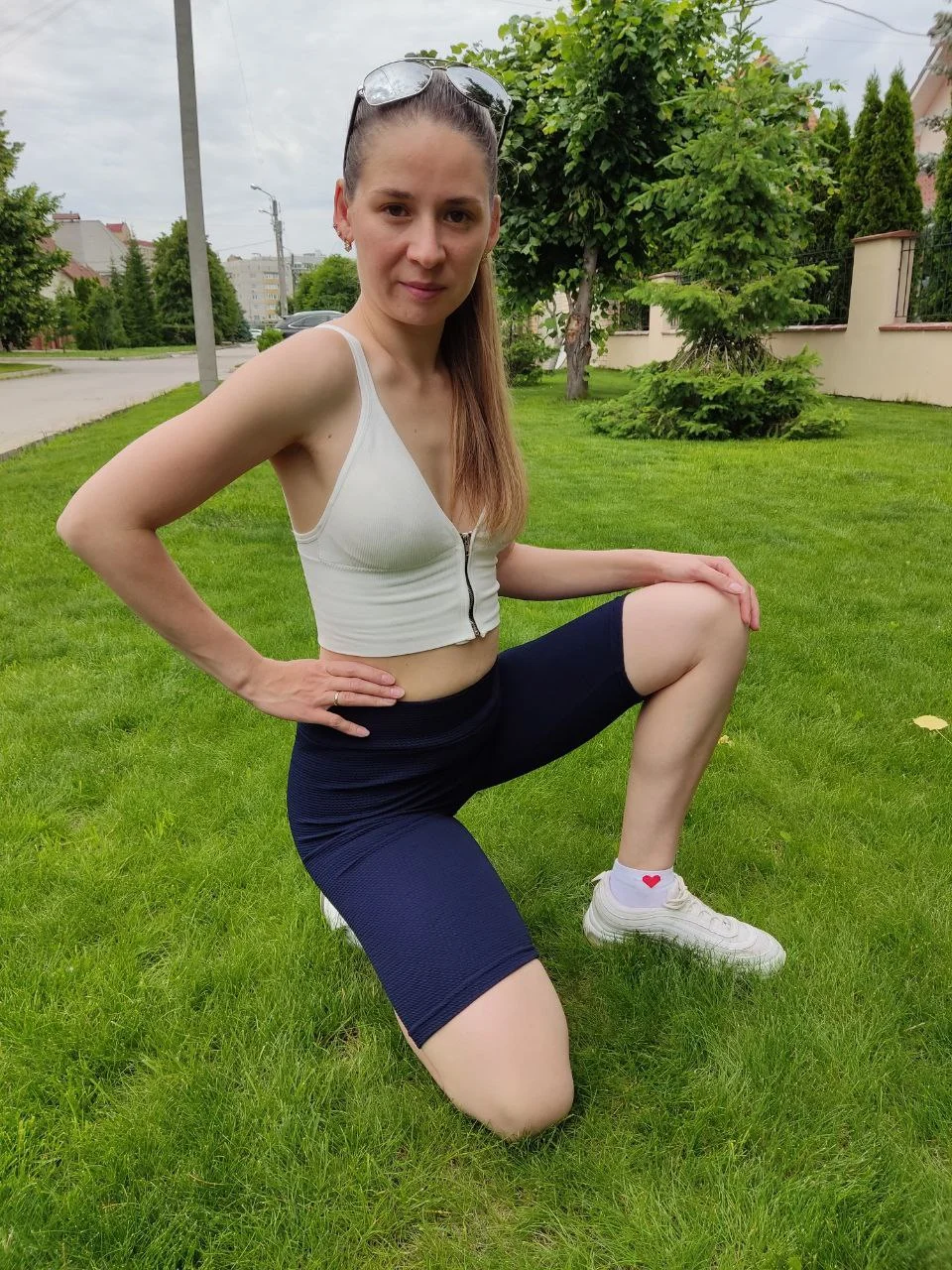 Темно-синий велосипедки спортивные женские