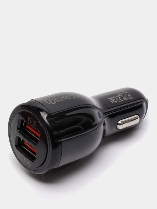 Автомобильное зарядное устройство с поддержкой Quick Charge 3.0, 2хUSB