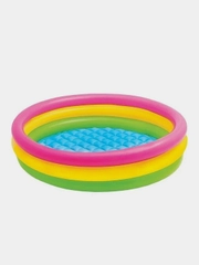 Бассейн надувной круглый 114*25 см Sunset Glow Intex, сад и дача, бассейн детский, Intex