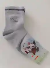 Серый меланж носки для мальчика, сетка