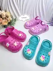 Тёмно-розовый сабо детские "Мультяшки", 6 цветов