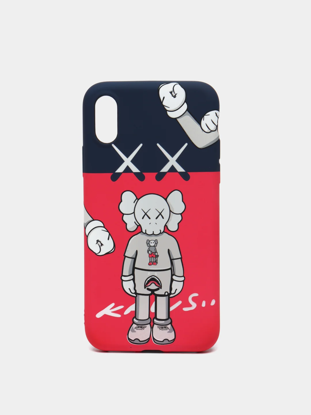 Красный светящийся чехол-накладка LUXO для iPhone XS с флуоресцентным рисунком KAWS