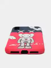 Красный светящийся чехол-накладка LUXO для iPhone XS с флуоресцентным рисунком KAWS