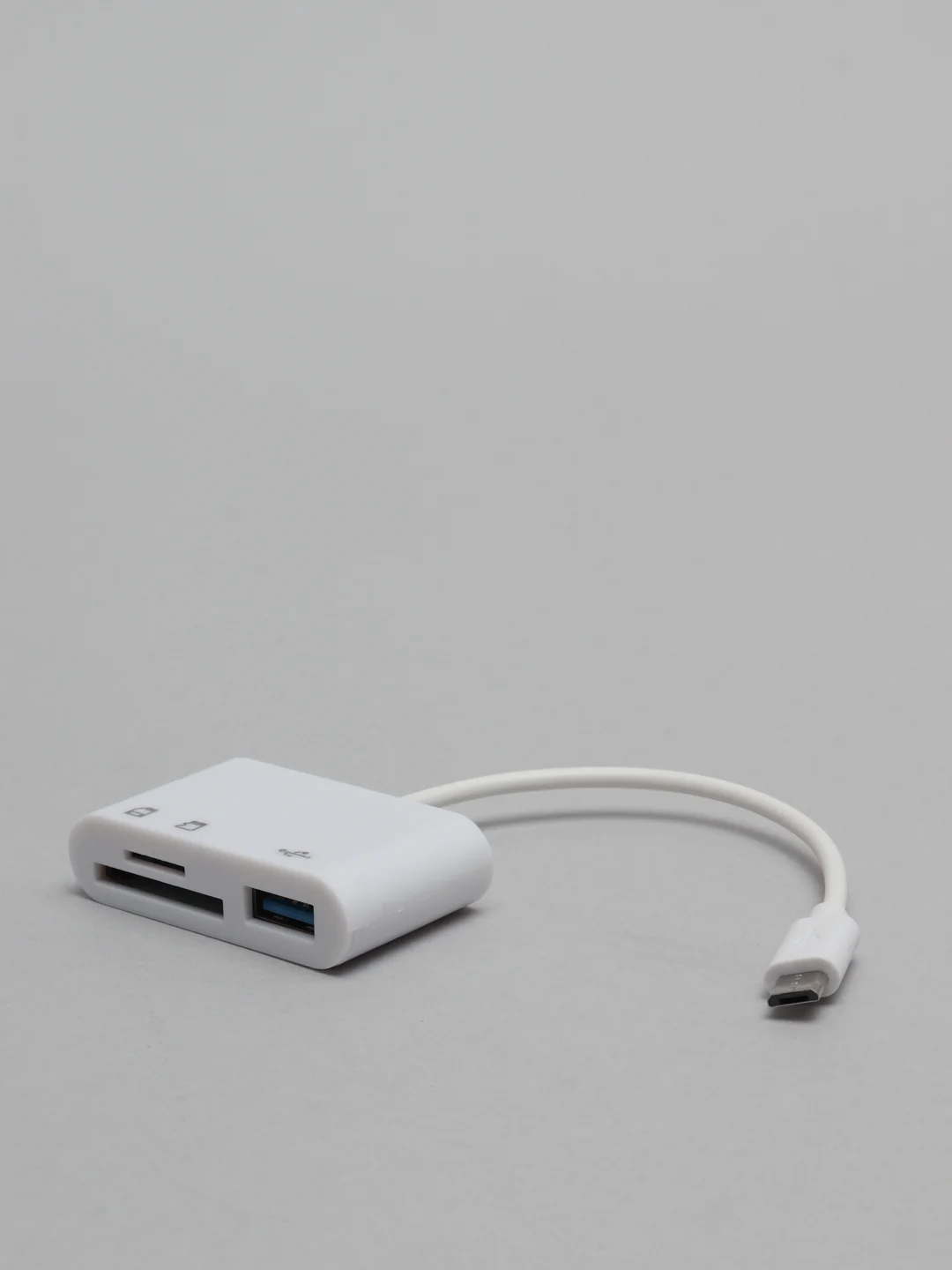 Картридер Micro USB, адаптер. 3 порта