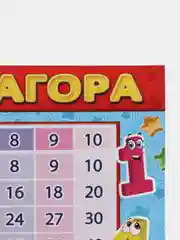 Карточка обучающая "Таблица Пифагора", А5