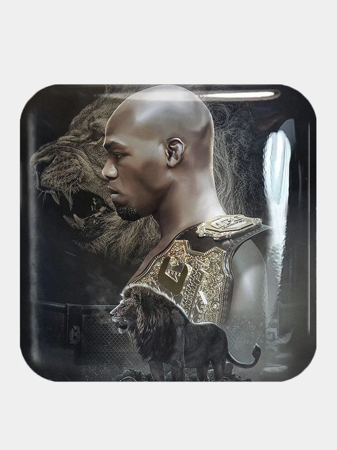 Бежевый меланж 3d стикеры (наклейки) на телефон UFC Хабиб, Конор